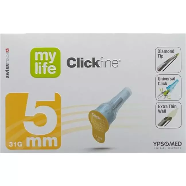 голки mylife Clickfine Pen 5 мм 31G 100 шт