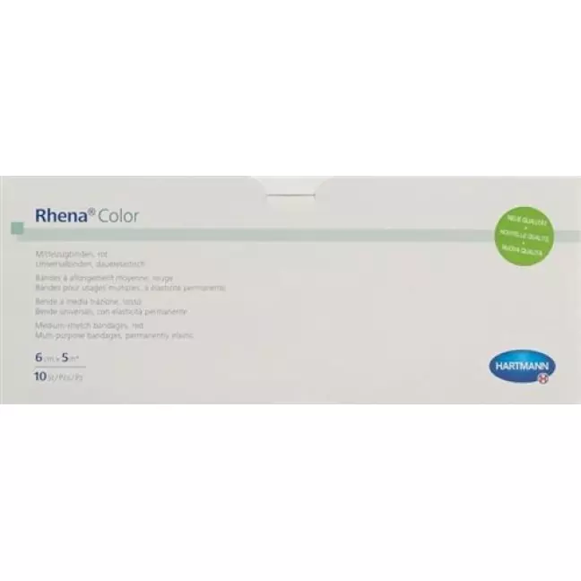 Бинти еластичні Rhena Color 6смх5м червоні відкриті 10 шт Бинти еластичні Rhena Color 6смх5м червоні відкриті 10 шт