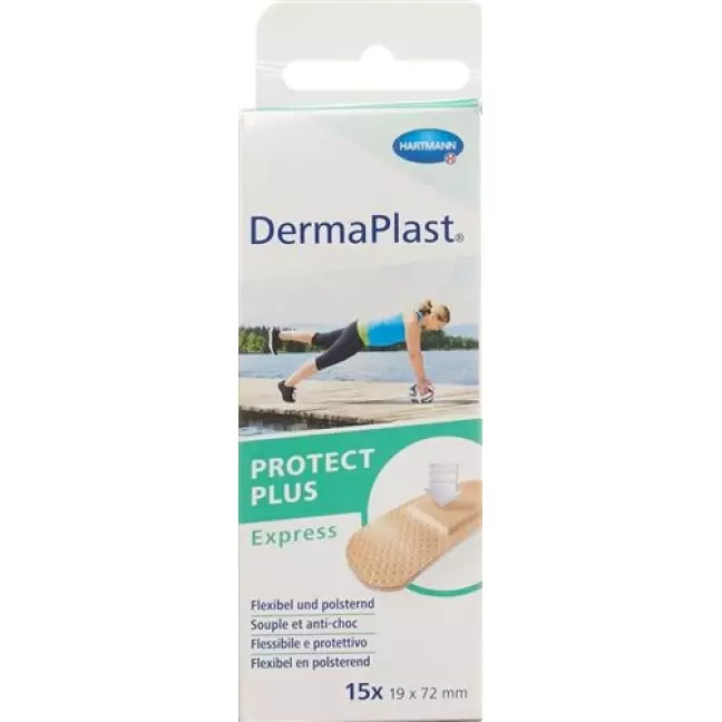 Dermaplast ProtectPlus Express 19ммx72мм 15 шт