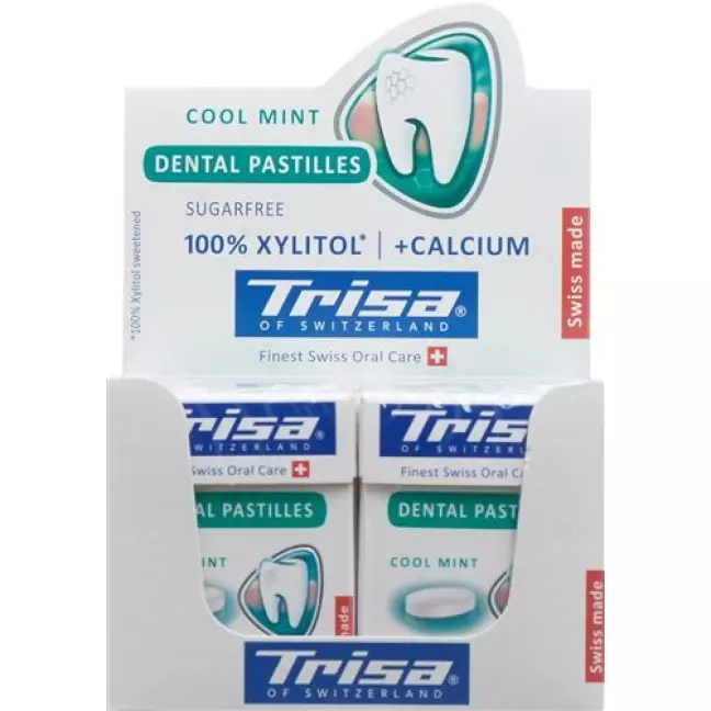 Trisa Dental Pastilles Fresh Mint Display 12 шт