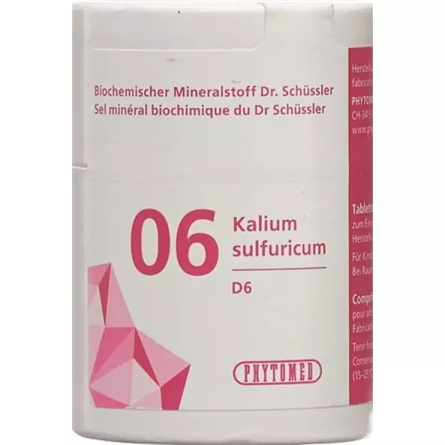 Phytomed Schussler Nr. 6 Kal Sulf в таблетках, D 6 50г Phytomed Schussler Nr. 6 Kal Sulf в таблетках, D 6 50г