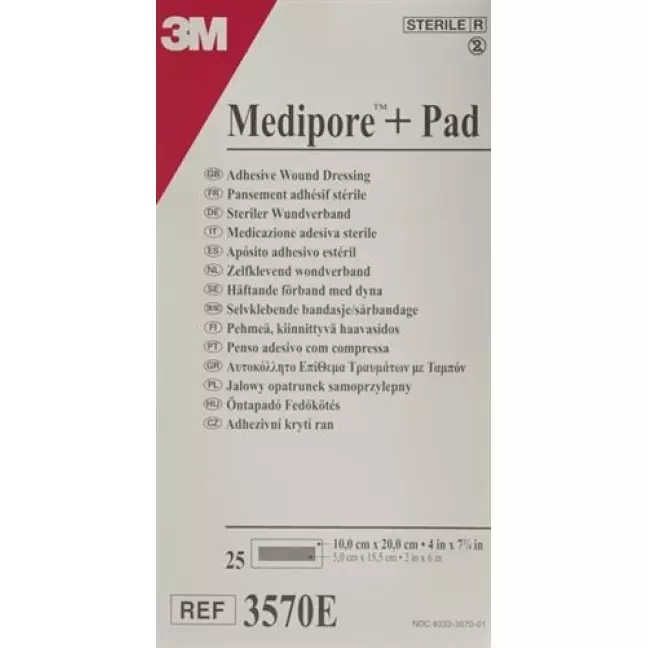 3M Medipore + Pad 10x20см / Wundkissen 5x15.5см 25 штук 3M Medipore + Pad 10x20см / Wundkissen 5x15.5см 25 штук