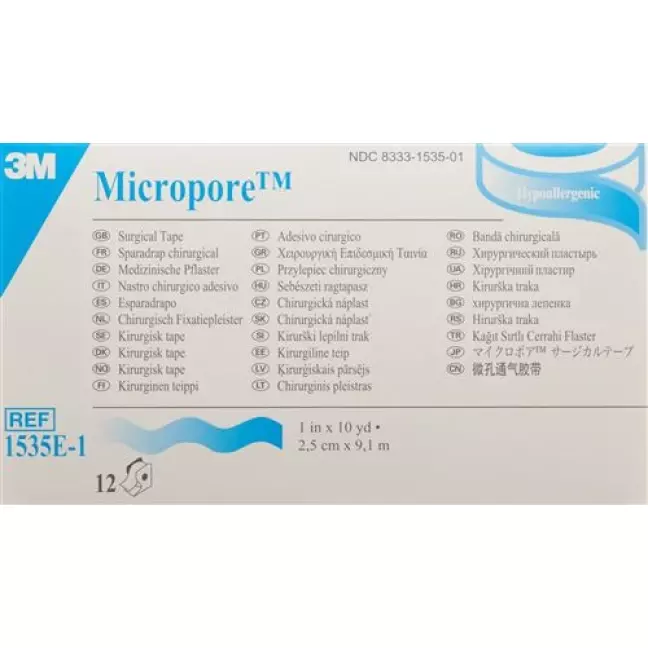 Пластир рулонний 3M Micropore з дозатором 25ммx9,14м білий 12 шт. Пластир рулонний 3M Micropore з дозатором 25ммx9,14м білий 12 шт.