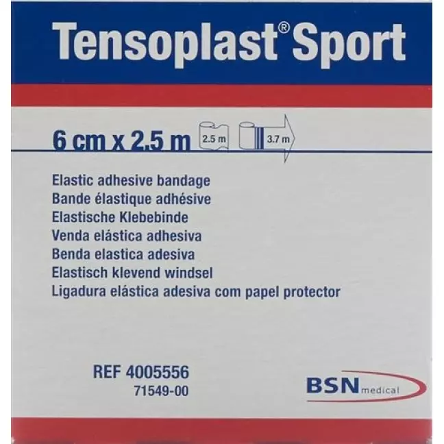 Tensoplast Sport эластичный бинт 6см x 2.5м Tensoplast Sport эластичный бинт 6см x 2.5м