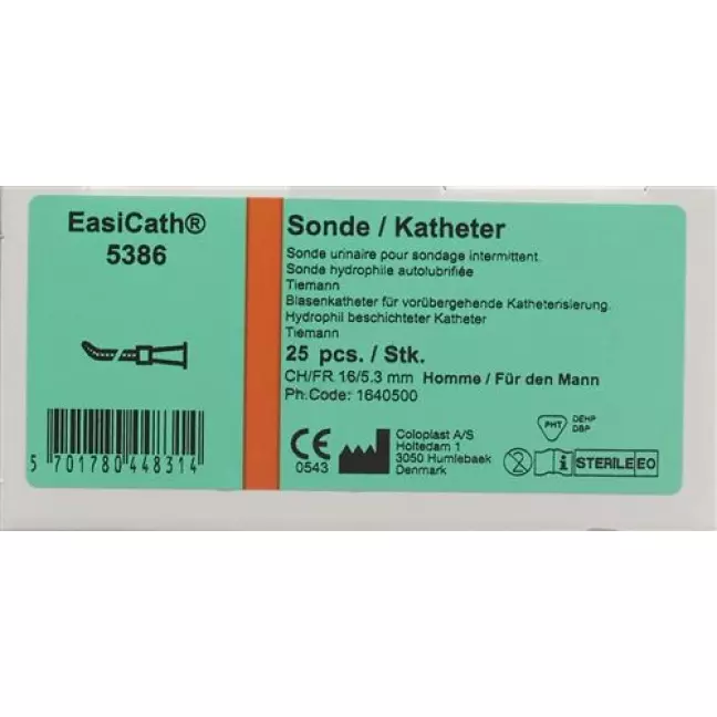 EasiCath 1x катетер CH16 40см Man Tiemann 25 пакетов EasiCath 1x катетер CH16 40см Man Tiemann 25 пакетов