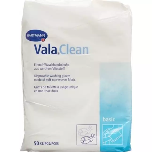 Одноразова рукавиця для прання Valaclean Basic 15,5x22,5 см 50 шт.