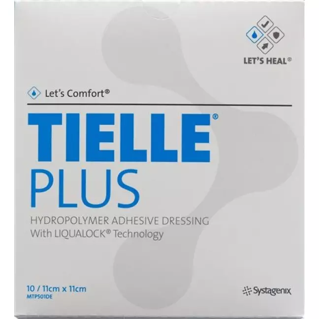 Let's Comfort Tielle Plus Hydropolymer-Verband 11x11см 10 пакети Let's Comfort Tielle Plus Hydropolymer-Verband 11x11см 10 пакети
