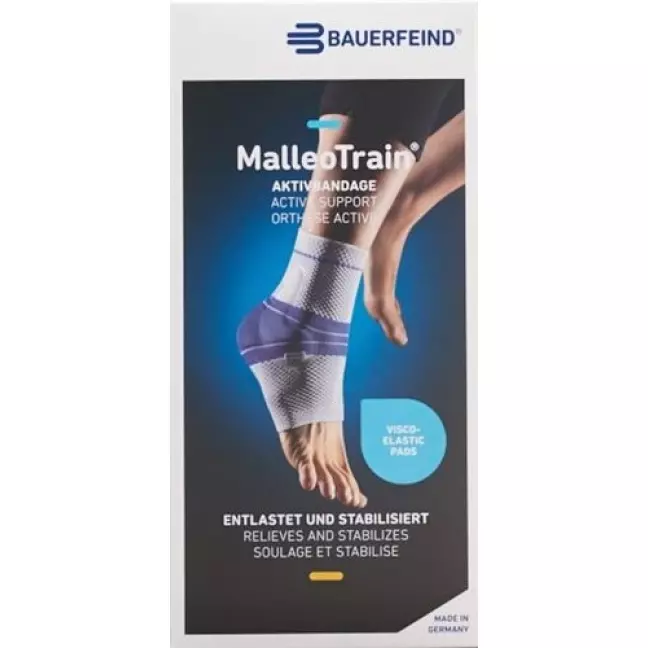 Активний бандаж MalleoTrain розмір 5 лівий титан Активний бандаж MalleoTrain розмір 5 лівий титан