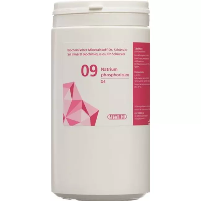 Phytomed Schussler Nr. 9 Natr Phos в таблетках, D 6 1кг Phytomed Schussler Nr. 9 Natr Phos в таблетках, D 6 1кг
