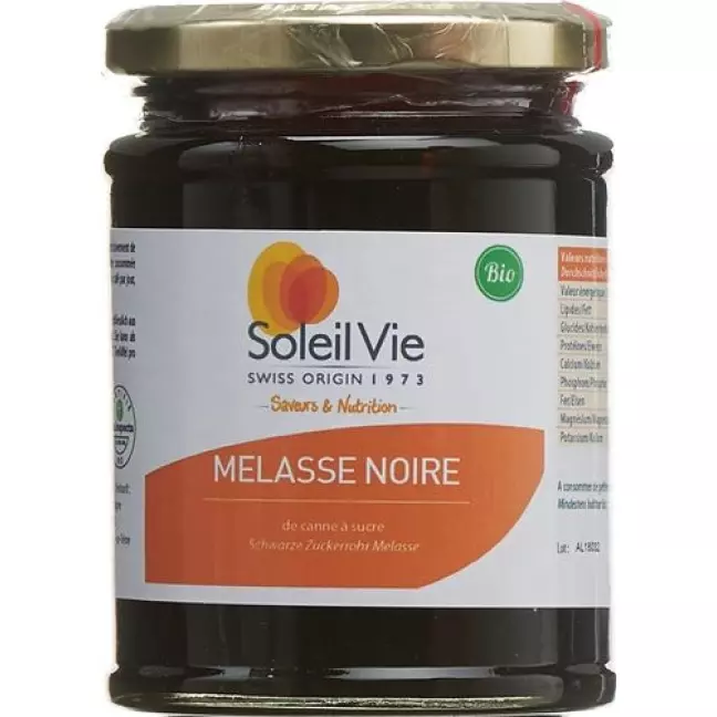 Soleil Vie чорна патока тростинний цукор органічний 340 г