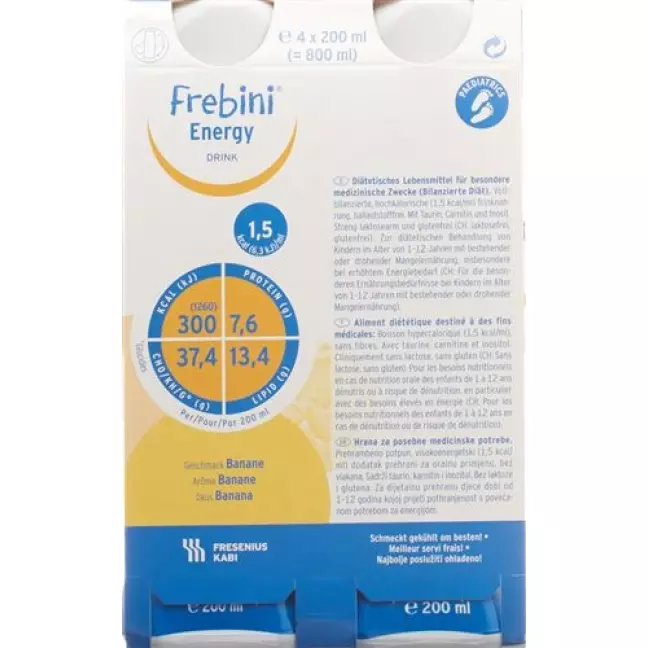 Frebini Energy DRINK Banana 4 пляшки 200 мл