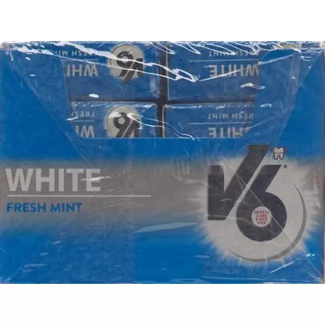 V6 WHITE FRESHMINT KAUGUMMI V6 WHITE FRESHMINT KAUGUMMI