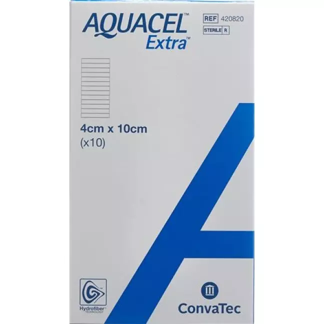 Бинт AQUACEL Extra Hydrofiber 4х10 см 10 шт Бинт AQUACEL Extra Hydrofiber 4х10 см 10 шт