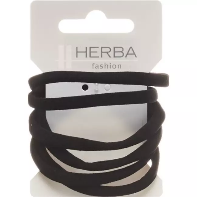 Гумка для волосся Herba 5,6 см чорна 6 шт Гумка для волосся Herba 5,6 см чорна 6 шт