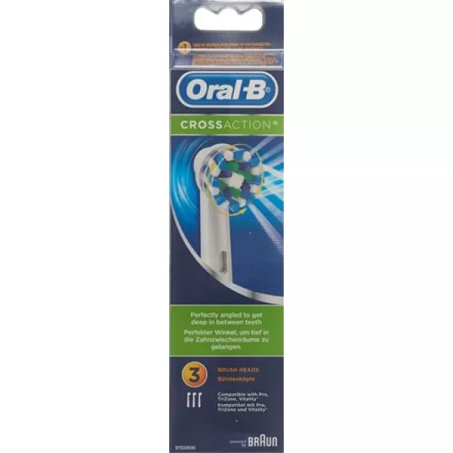 Braun Oral B Aufsteckburste Crossaction 3 штуки Braun Oral B Aufsteckburste Crossaction 3 штуки
