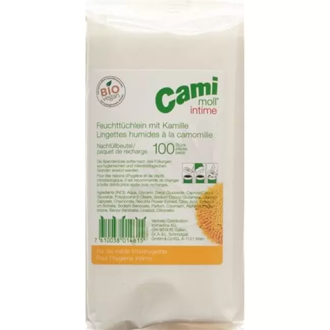 вологі серветки cami moll intimate refill 100 шт