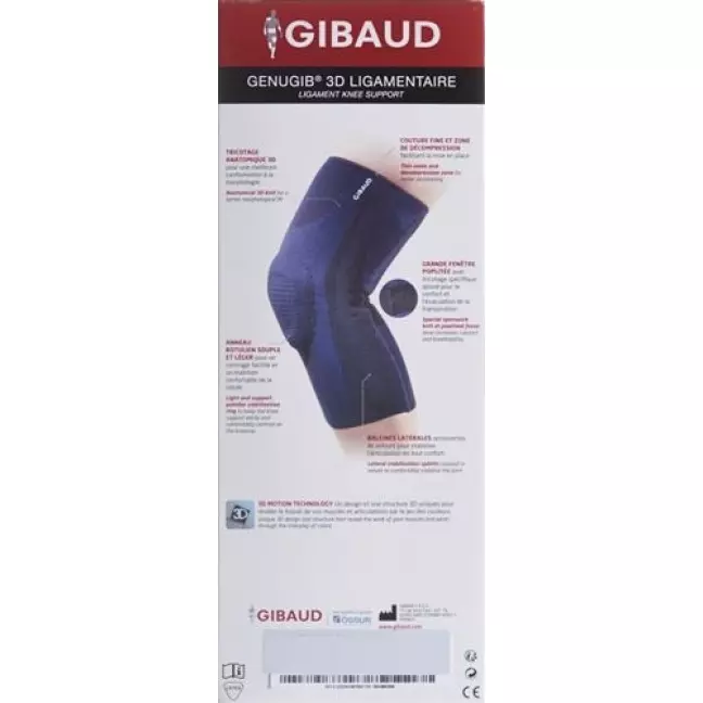 Бандаж для коліна GIBAUD Genugib 3D band розмір 2 33-38см