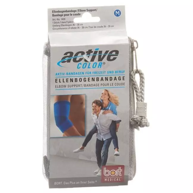 Бинт для ліктя Bort ActiveColor L +28см синій Бинт для ліктя Bort ActiveColor L +28см синій