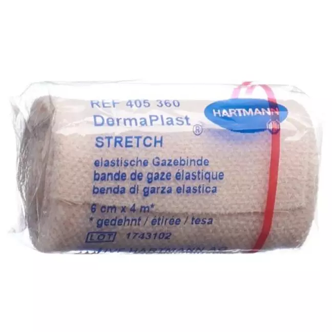 Еластичний марлевий бинт Dermaplast STRETCH 6смх4м під колір шкіри