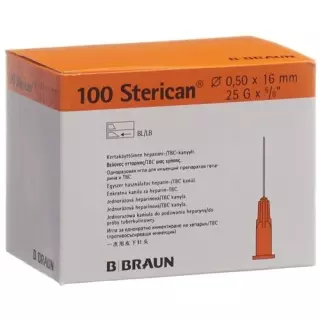 Голка STERICAN 25G 0,50x16 мм помаранчева Люер
