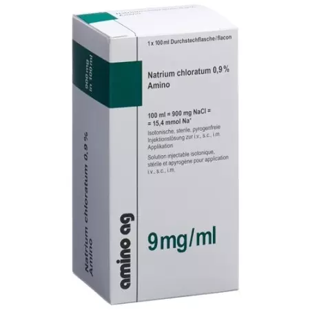 NaCl Amino Inj Lös 0,9% 100 мл у флаконах NaCl Amino Inj Lös 0,9% 100 мл у флаконах
