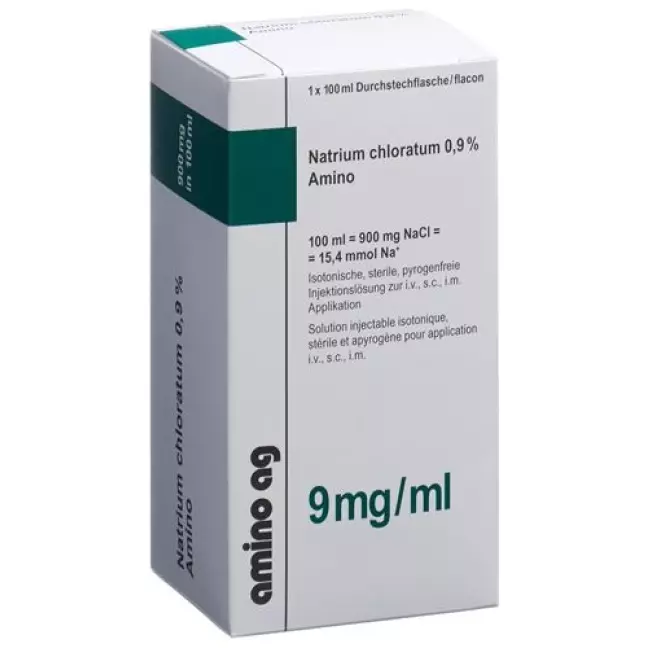 NaCl Amino Inj Lös 0,9% 100 мл у флаконах NaCl Amino Inj Lös 0,9% 100 мл у флаконах