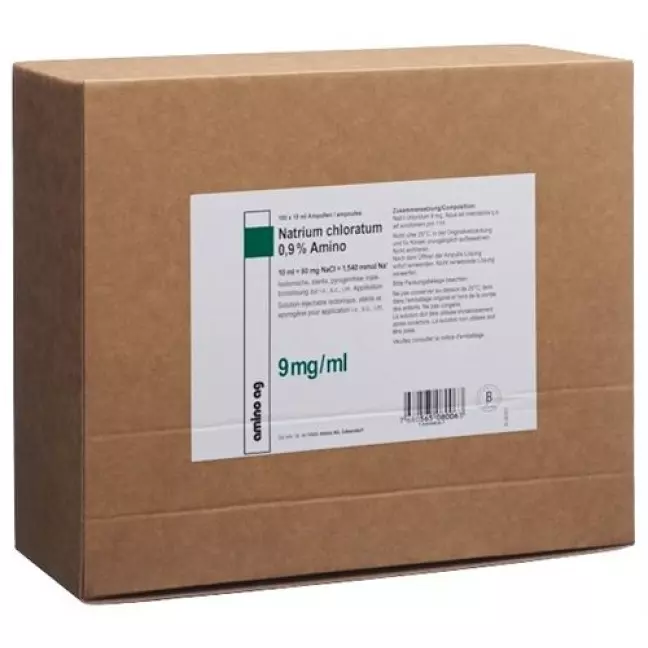 NaCl Amino Inj Lös 0,9% 10 мл ампули 100 шт. NaCl Amino Inj Lös 0,9% 10 мл ампули 100 шт.