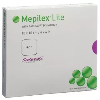 Пов&#39;язка розсмоктуюча Mepilex Lite 10х10см силіконова 5 шт