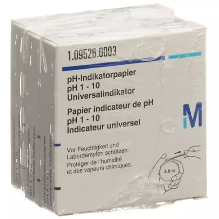 Рулон індикаторного паперу Merck в комплекті pH 1-10 3 шт Рулон індикаторного паперу Merck в комплекті pH 1-10 3 шт
