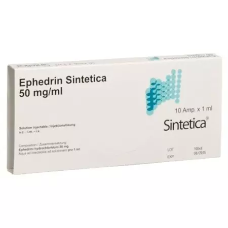Ephedrine Sintetica Inj Lös 50 mg/ml 10 Amp 1 ml