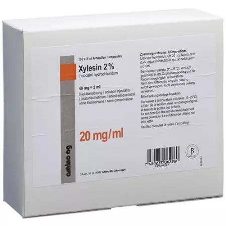 Xylesin Inj Lös 40 мг/2 мл 100 ампер 2 мл