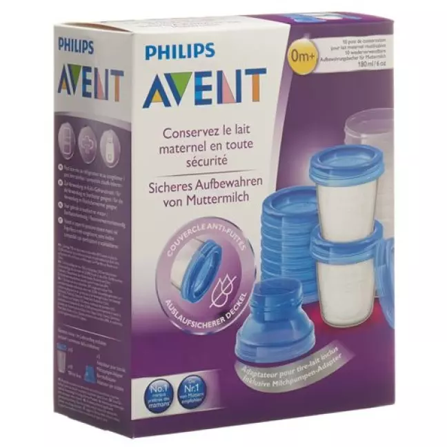 Набір чашок для грудного молока Avent Philips Via