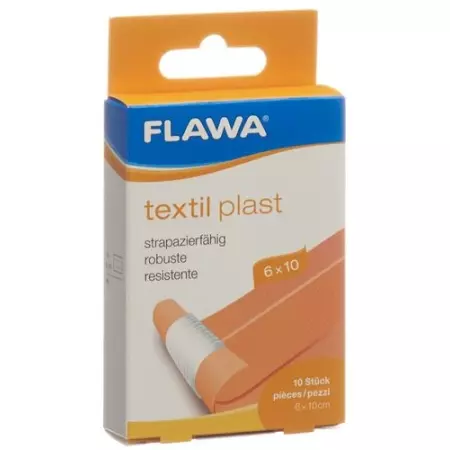 Flawa Textil Plast Schnellverband 6смx10см Hautfarbig 10 штук Flawa Textil Plast Schnellverband 6смx10см Hautfarbig 10 штук