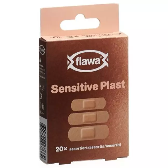 Бинти Flawa Sensitive Plast швидкі шкіряні в асорт. 20 шт Бинти Flawa Sensitive Plast швидкі шкіряні в асорт. 20 шт