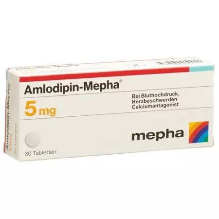 Амлодипін-Мефа таблетки 5 мг 30 шт Амлодипін-Мефа таблетки 5 мг 30 шт