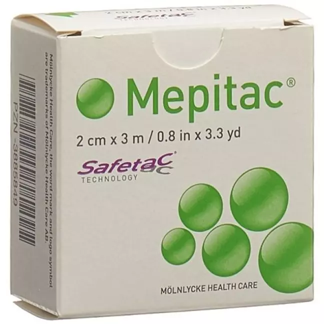 Пов&#39;язка фіксуюча Mepitac safetac силіконова 2см х 3м