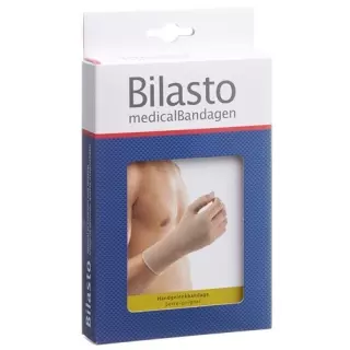Бинт на зап'ястя BILASTO XS m основа великого пальця бежевий
