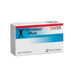 Таблетка Olmetec Plus плівкова 20/25 98 шт