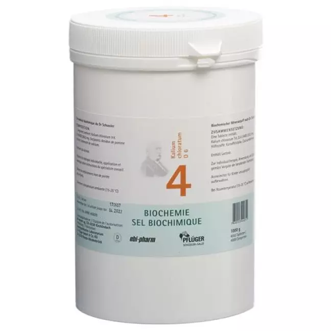 Pflueger Schussler Nr. 4 Kal Chlor в таблетках, D 6 1000г Pflueger Schussler Nr. 4 Kal Chlor в таблетках, D 6 1000г