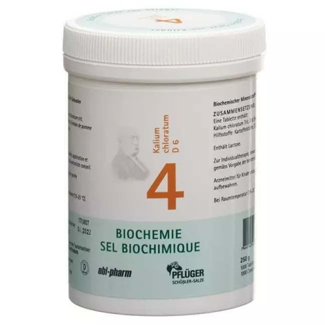 PFLÜGER SCHÜSSLER Nr4 Kal хлор таблетки D 6 250 г