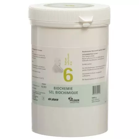 Pflueger Schussler Nr. 6 Kal Sulf в таблетках, D 6 1000г Pflueger Schussler Nr. 6 Kal Sulf в таблетках, D 6 1000г