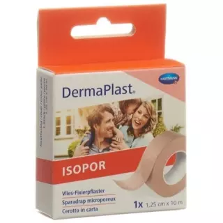 Dermaplast Isopor фиксирующий пластырь 10мX1.25см телесный цвет