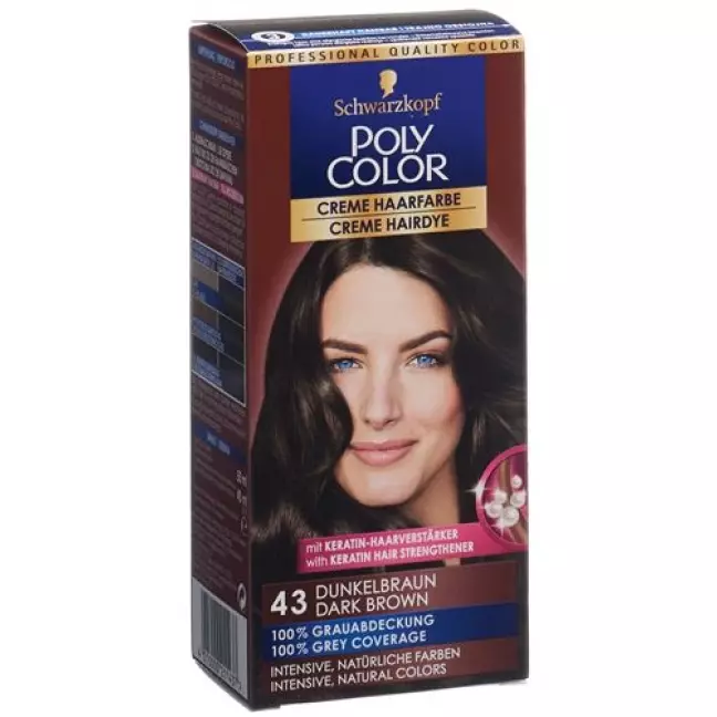 Polycolor крем цвет волос 43 Dunkelbraun 90мл Polycolor крем цвет волос 43 Dunkelbraun 90мл
