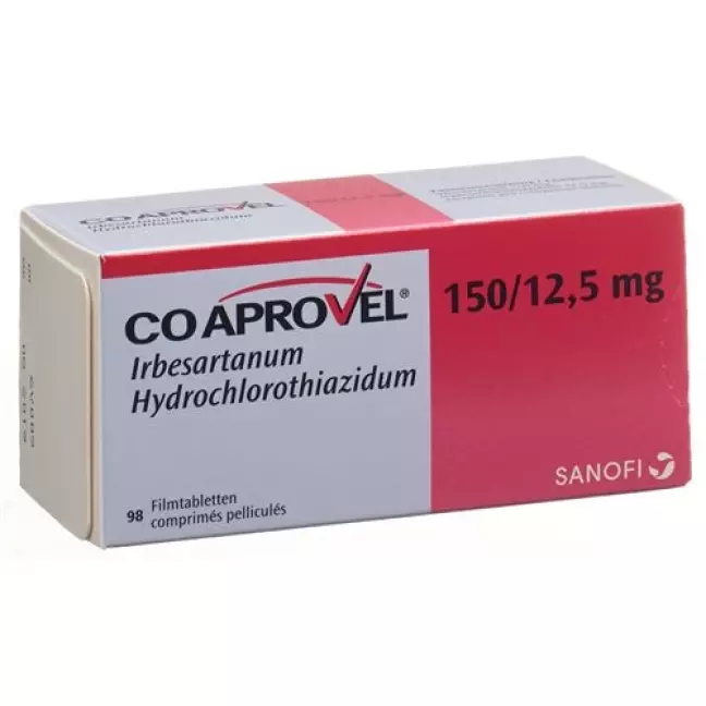 CoAprovel плівка таблетка 150/12,5 98 шт CoAprovel плівка таблетка 150/12,5 98 шт