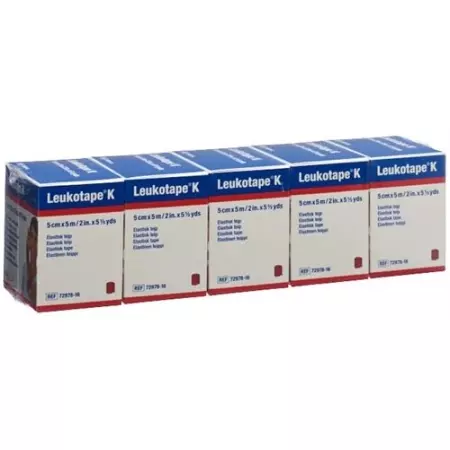 Бинт гіпсовий Leukotape K 5мх5см червоний 5шт Бинт гіпсовий Leukotape K 5мх5см червоний 5шт