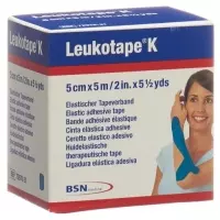 Leukotape K elastischer Tapeverband 5m x 5см Blau
