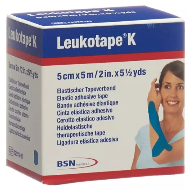 Гіпсова пов&#39;язка Leukotape 5мх5см синього кольору