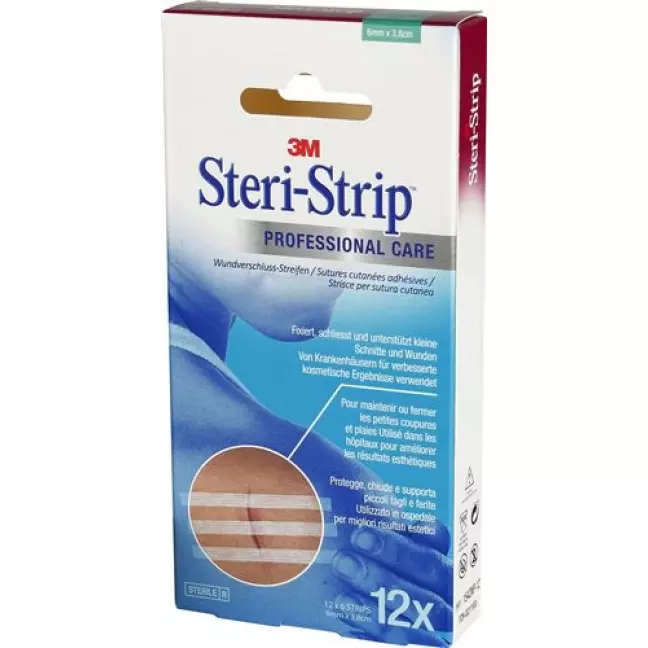 3M Steri Strip 6x38мм Weiss Verstarkt 6x 12 штук 3M Steri Strip 6x38мм Weiss Verstarkt 6x 12 штук