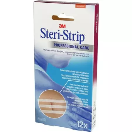 3M Steri Strip 6x100мм Weiss Verstarkt 10x 12 штук 3M Steri Strip 6x100мм Weiss Verstarkt 10x 12 штук
