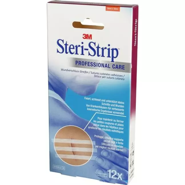 3M Steri Strip 6x100мм Weiss Verstarkt 10x 12 штук 3M Steri Strip 6x100мм Weiss Verstarkt 10x 12 штук